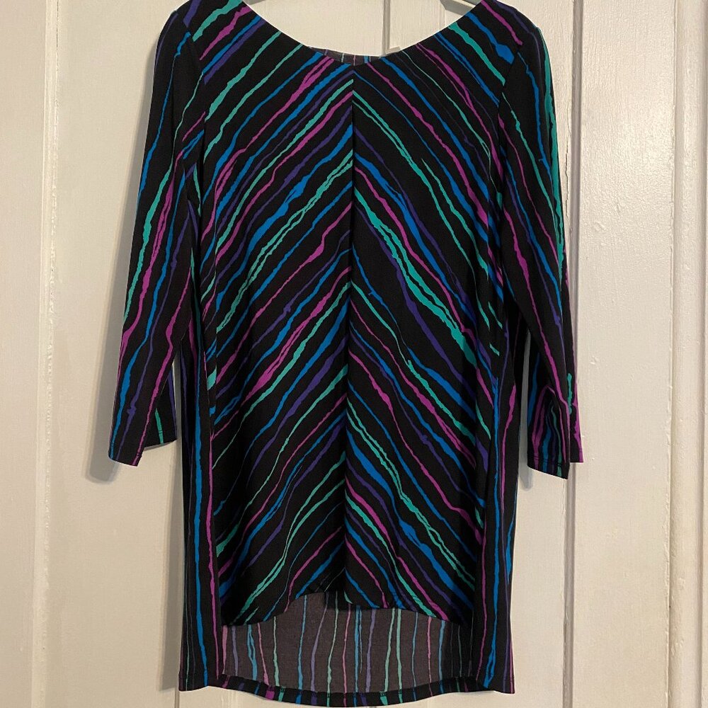 Bob Mackie Colorful Striped Blouse